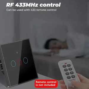 EU chúng tôi wifiwifi + RF433 thông minh chuyển đổi ánh sáng dây trung tính/không có dây trung tính yêu cầu chuyển đổi ánh sáng không dây cảm biến cảm ứng Bảng điều chỉnh - Product Image 5
