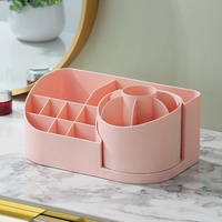 Cosmétiques boîte de rangement commode bureau grande capacité porte-stylo rotatif maquillage brosse ombre à paupières rouge à lèvres support dossier en plastique
