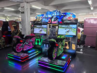 Simulateur de course automobile Arcade 5DX, machine de jeu vidéo, simulateur de conduite à 2 joueurs, fonctionne avec des pièces de monnaie