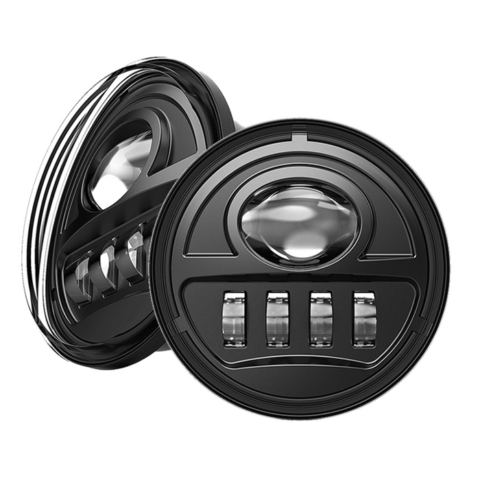 Черная/хромированная 4,5 "круглая светодиодная противотуманная фара 4,5 дюйма 54 Вт 4 1/2 дюйма противотуманная фара для Harley Davidson