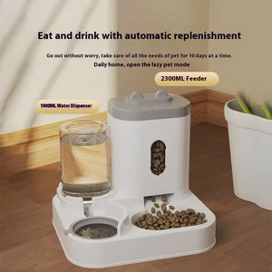 Comedero Automático 2 en 1 para Gatos y Perros, Juego de Platos de Plástico Resistente con Dispensador de Agua de Gran Capacidad - Product Image 3