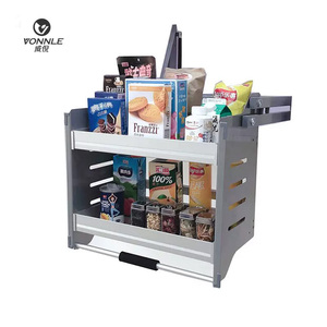 Accessoires d'armoires de cuisine, Armoire en acier inoxydable, Panier à cadre abaisseur Panier suspendu de levage en acier inoxydable - Product Image 6