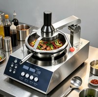 Machine à frire automatique, cuisinière électrique commerciale, agitation bidirectionnelle, 9 vitesses, acier inoxydable, 3500W