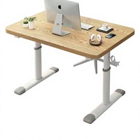 Table de jeu blanche à prix direct usine, bureau réglable avec manivelle, hauteur réglable