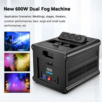 Machine à fumée et brouillard RZ Stage Effect 600W DMX512 à double sortie pour scène, mariage, fête, spectacle