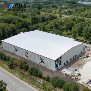 Cancha de Tenis Interior con Estructura Espacial de Acero Galvanizado Pre-fabricada, con Gran Altura y Vida Útil de 50 Años, para Escuelas de Entrenamiento - Product Image 1