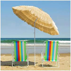 Sombrilla de paja de Color Natural para exteriores, paraguas de playa con inclinación, a la moda, Océano fino, Hawái, Playa - Product Image 3