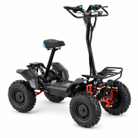 Nouvelle trottinette électrique intelligente à quatre roues motrices, pliable, direction assistée, quad électrique 4x4 avec capacité de remorquage, batterie amovible et siège