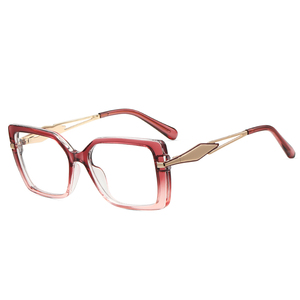 MS 82320 2025 nuevas monturas de anteojos para mujer TR90 + gafas rectangulares de Metal gafas de bloqueo de luz azul óptica Lunettes De Luxe - Product Image 4