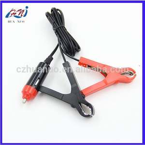 Prise allume-cigare de voiture avec pinces crocodiles, <span class=keywords><strong>câble</strong></span> d'alimentation électrique 12V/24V, adaptateur de chargeur de voiture, allume-cigare de voiture - Product Image 6