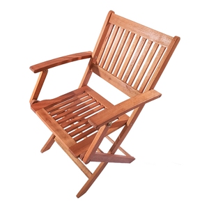 Conjunto de Comedor Plegable de Madera Resistente para Exteriores, Mesa y Sillas de Madera Maciza para Patio, Jardín, Balcón y Sala de Estar - Product Image 4