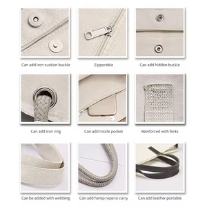 Bolsa de Compras Plegable de Lona de Algodón Orgánico, Reutilizable, Reciclada, Ecológica, Lisa, Grande, Personalizada con Logotipo - Product Image 4