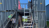 FOREMOST Units de stockage modulaires modernes pour entreprises, conteneurs de stockage mobiles en acier préfabriqué 40HC