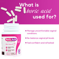 Suppositoires vaginaux à l'acide borique Éliminateur d'odeurs pour une fraîcheur intime