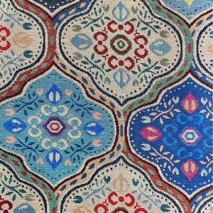 Schnell Anpassbares Design Marokkanischer Jacquard-Gewebter Wandteppich-Stoff mit Geometrischen Ethnischen Mustern Gobelin Retro Jacquard-Stoff - Product Image 6