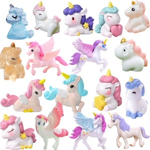 Cute Mini Unicorn <b>Miniatures</b> for Landscape Decorations Tiny Cartoon Animal Unicornio Charm Desktop Ornaments DIY Accessories - Product Image 1