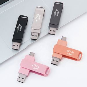 Clé USB personnalisée OTG Type-C 2.0, nouvelle clé USB en métal, 64 Go, style 32 Go, mémoire intégrée 128 Go, boîte, clé USB - Product Image 3