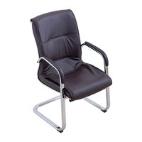 Chaise de bureau moderne à cadre en acier, base cinq étoiles, dossier et siège, idéale pour les salles de conférence, d'étude et de réunion, ou comme chaise de mahjong.