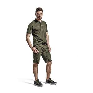 BLAKLADER-Polo XXXL 338910504599 Vert olive foncé/Noir-T-SHIRTS ET POLO DE TRAVAIL EAN 7330509553541 - Product Image 3