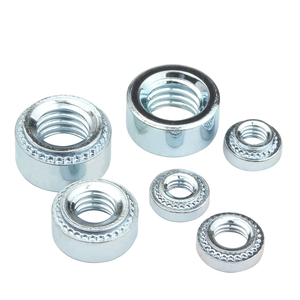 Tuerca de remachado automático Tuerca Remache Cls M3 M4 M5 <span class=keywords><strong>M6</strong></span> M8 M10 Tuerca de inserción Tuerca de remachado automático redonda chapada en zinc azul blanco - Product Image 3