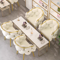 Chaise à bulles lumineuse de luxe pour Nail Art Tabouret de maquillage avec dossier de coiffeuse pour la maison, le bureau et le salon