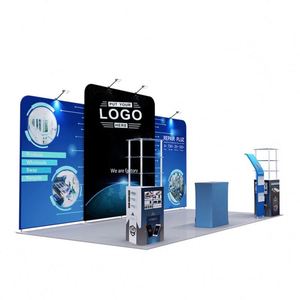 2.25*3m 10ft Pop up Exhibition Booth Aluminum <b>Frame</b> Tension Polyester Fabric Dye Sublimation Lightweight Durable <b>Backdrop</b> Banner - Product Image 1