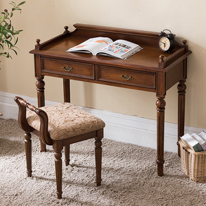 Escritorio de madera maciza a la venta, escritorio de estudio de estilo americano, mesa de aprendizaje para niños de varios tamaños con taburete, muebles para sala de estudio en casa - Product Image 1