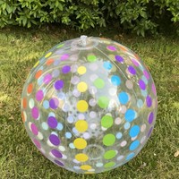 Ballon de plage gonflable Suntech en PVC à rayures et pois, 40 cm, anti-stress, personnalisable, best-seller transfrontalier