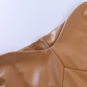 Pryslanna — mini jupes en <span class=keywords><strong>cuir</strong></span> PU, de style sexy, moulantes noires, ligne a, vêtement pour femmes, avec <span class=keywords><strong>fermeture</strong></span> éclair à l'avant - Product Image 3