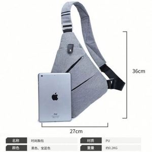 High Quality Casual Single Shoulder <b>Bag</b> Multi-function Anti-theft Crossbody Chest <b>Bag</b> <b>for</b> <b>Men</b> - Product Image 2