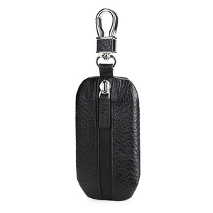 Vente en gros cuir de vachette véritable métal porte-clés de voiture pour hommes porte-clés porte-monnaie portefeuilles homme - Product Image 1