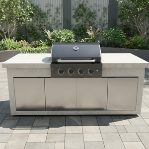 Barbecue a <span class=keywords><strong>Gas</strong></span> e Carbone 27.5 Pollici, Uso Duale, 48450BTU, Professionale con 4 Bruciatori, Griglia a <span class=keywords><strong>Gas</strong></span> Integrata in Acciaio Nero - Product Image 2