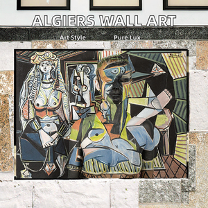 Femmes abstraites d'Alger <span class=keywords><strong>Picasso</strong></span> <span class=keywords><strong>Art</strong></span> mural sur toile pour la décoration du salon - Product Image 2