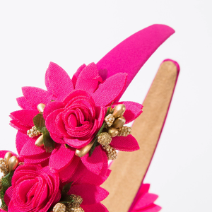 Diadema de Flores 3D de Tela en Oferta - Diadema Versátil con Incrustaciones de Resina, Dulce y Fresca para Uso Diario - Product Image 3