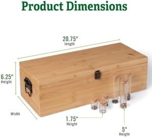 Kit di risparmio di semi di bambù per azienda di fornitura di giardiniere Kit elegante e sicuro per grandi fiale di vetro 3 grandi 3 scatole di immagazzinaggio - Product Image 5