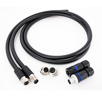 Connecteur de fil de câble M12 câbles surmoulés M8 M12 câble métallique PUR Aviation 12pin 5pin 8pin 4pin M12 connecteur