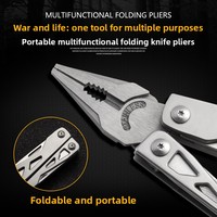 Pince multifonctionnelle en acier inoxydable avec couteau, outil portable de réparation de vélo pour usage domestique, ensemble OEM en gros