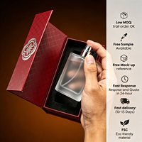 Boîte magnétique à couvercle rabattable personnalisée avec revêtement en tissu coton, boîte cadeau estampillée or pour parfums et artisanat