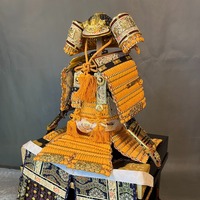 Casque et armure de samouraï japonais May Doll, modèle de grande taille, doré, 100% fait main