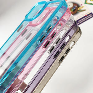 <span class=keywords><strong>Cover</strong></span> Ibrida Trasparente di Alta Qualità in PC TPU con Bordo Colorato, Custodia UV per Telefono <span class=keywords><strong>Samsung</strong></span> <span class=keywords><strong>S22</strong></span> <span class=keywords><strong>Ultra</strong></span> - Product Image 3