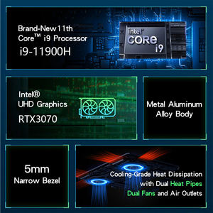 Portátil para Juegos RTX3070 <span class=keywords><strong>con</strong></span> Pantalla Independiente, Equipado <span class=keywords><strong>con</strong></span> un <span class=keywords><strong>Procesador</strong></span> <span class=keywords><strong>I9</strong></span> de 11ª Generación, Alto Rendimiento, Delgado y Ligero - Product Image 4