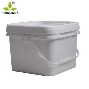 Récipient à poudre carré de 8L, seau rectangulaire en plastique de 2 gallons avec couvercle, fûts, seaux et barils - Product Image 5