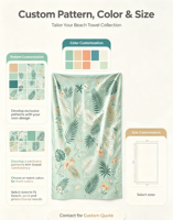 Wholesale Luxury Custom Printed High-quality Microfiber Sand Free Water-absorbent Quick-drying Multi-functional Beach Towel