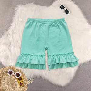 Shorts d'été en coton respirant imprimé à volants amples pour enfants de 2 à 16 ans – Collection Boutique - Product Image 2