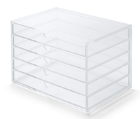 Cube de rangement en acrylique transparent transparent personnalisé, boîte carrée