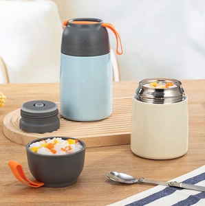 Thermos alimentaire personnalisé de qualité alimentaire, récipient alimentaire en acier inoxydable, pot alimentaire isolé sous vide avec cuillère - Product Image 2
