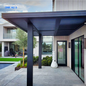 Fabricación personalizada <span class=keywords><strong>de</strong></span> aluminio Bioclimatique Parasol impermeable <span class=keywords><strong>Toldo</strong></span> deslizante motorizado <span class=keywords><strong>Toldo</strong></span> Techo 5*5 Persianas Pérgola - Product Image 6