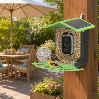 Caméra pour mangeoire à oiseaux avec objectif WiFi 4MP, matériau ABS, partage multi-appareils, stockage cloud, alimentation solaire