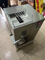 Trancheuse à viande industrielle horizontale entièrement automatique pour poulet désossé, porc, bœuf, avec brosse satinée, compatible 110V/220V, en acier SUS201