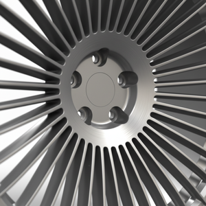 Rines de aluminio forjados a medida de 20, 21 y 22 pulgadas, color plata cepillada, multirradio, cara plana, para sedanes de lujo. - Product Image 3